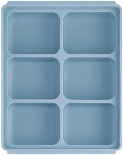 Khay silicone trữ đông Edison (màu xanh, 6 ô)