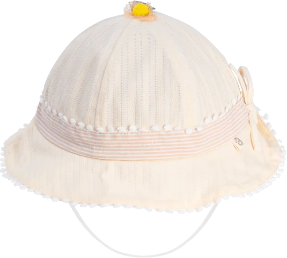 Nón vành tròn bé gái Animo A2303_JK018 (50cm,Vàng)