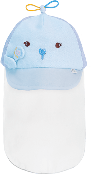 Nón lưỡi trai khăn voan bé trai Animo A2303_MN008 (46cm, Xanh)