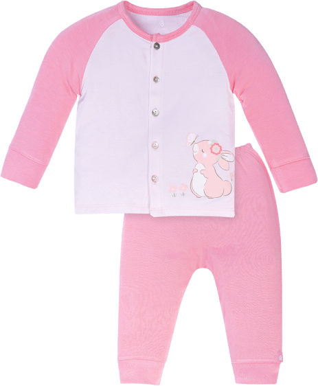 Bộ tính năng dài vải modal Animo VĐ522024 (0-12M,Hồng)