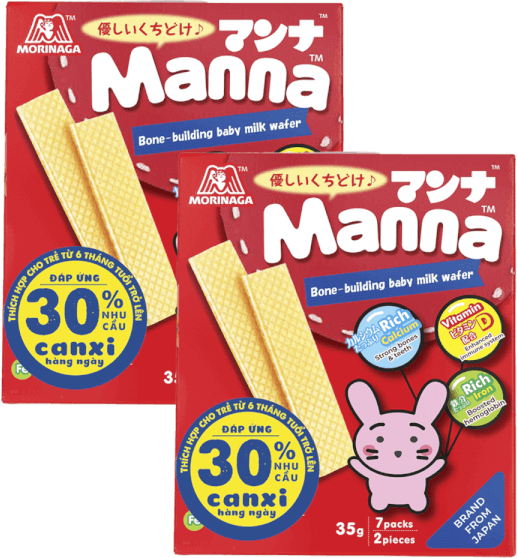 Combo 2 Bánh xốp sữa Manna 35g