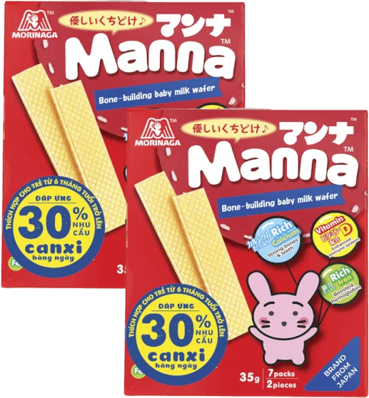 Combo 2 Bánh xốp sữa Manna 35g