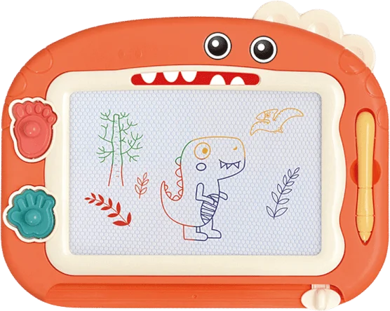 Bảng vẽ khủng long kèm bút và khuôn ấn cho bé CY510932 (Cam)