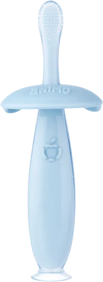 Bàn chải silicone chống hóc cho bé Animo ( 12M+, Xanh, GHtr2202)