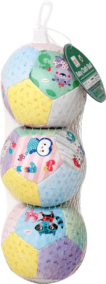 Bộ 3 bóng mềm tròn họa tiết hoạt hình và chữ số cao cấp 10cm JS056816 Animo