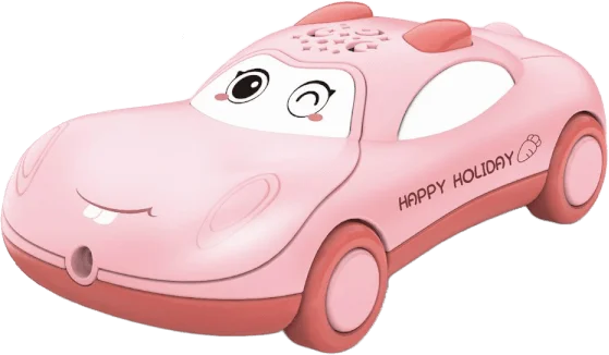 Điện thoại ô tô 2 trong 1 có nhạc, đèn JS056798 (Hồng)