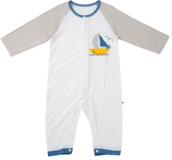 Bodysuit tính năng dài, vải modal BST Thiên Nga Animo BMC822086 (0-12M,Xanh)