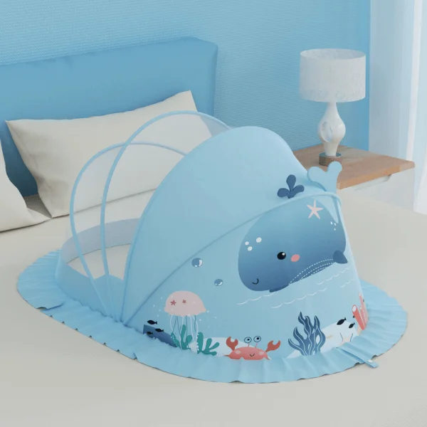 Mùng cao cấp cá heo Animo B2305_MN002 (110x60x65cm, Xanh)