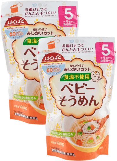 Combo 2 mì ăn dặm Hakubaku - Mì Somen Baby (từ 5 tháng tuổi)