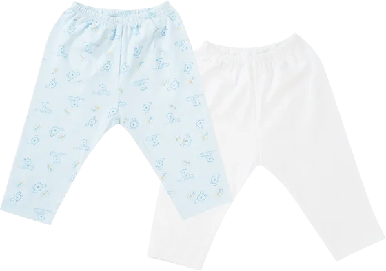 Cặp quần sơ sinh dài Animo NB422050 (NB-9M,xanh-trắng- Giao màu ngẫu nhiên)