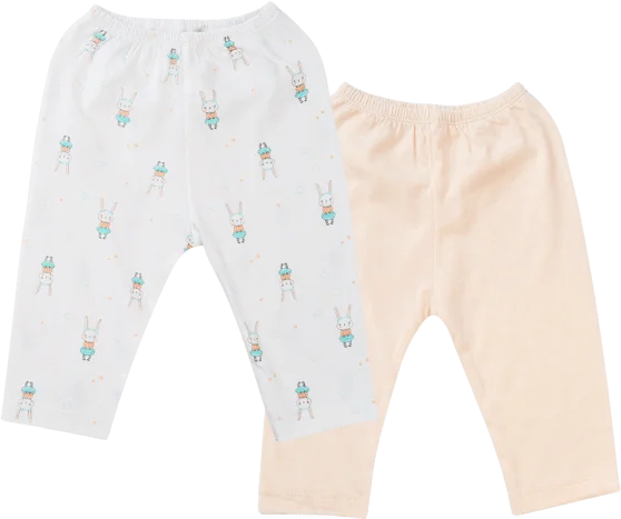 Cặp quần sơ sinh dài Animo NB422054 (NB-9M,Cam-trắng-Giao màu ngẫu nhiên)