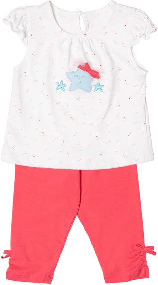 Bộ bé gái dài Cá sao biển Animo CL822045 (6M-6Y,Trắng)