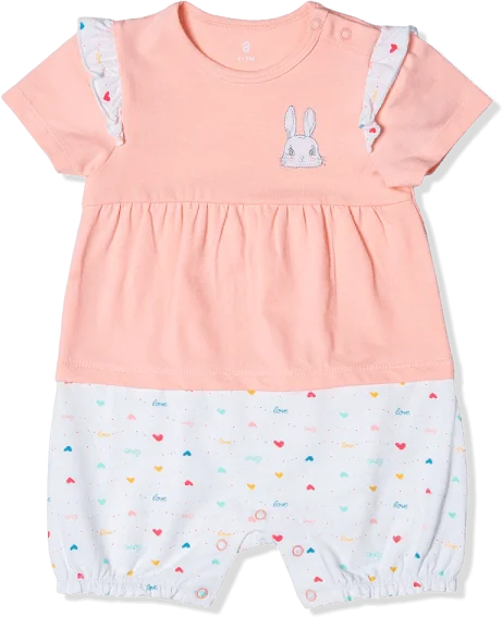 Bodysuit bé gái đùi Animo KK922056 (0-12M,Cam nhạt)