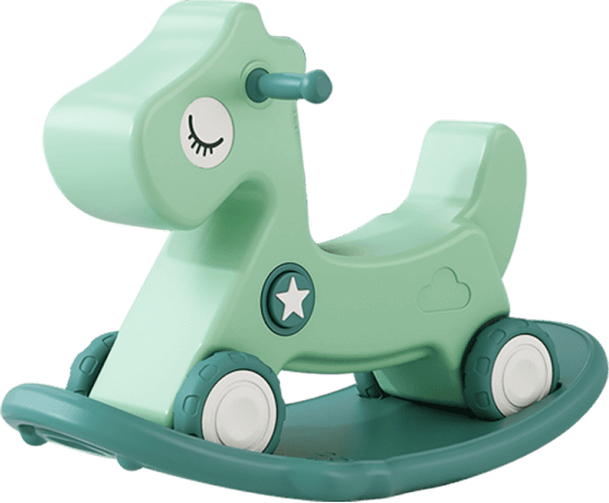 Ngựa bập bênh cao cấp có âm thanh chút chít Animo K055 (Xanh)