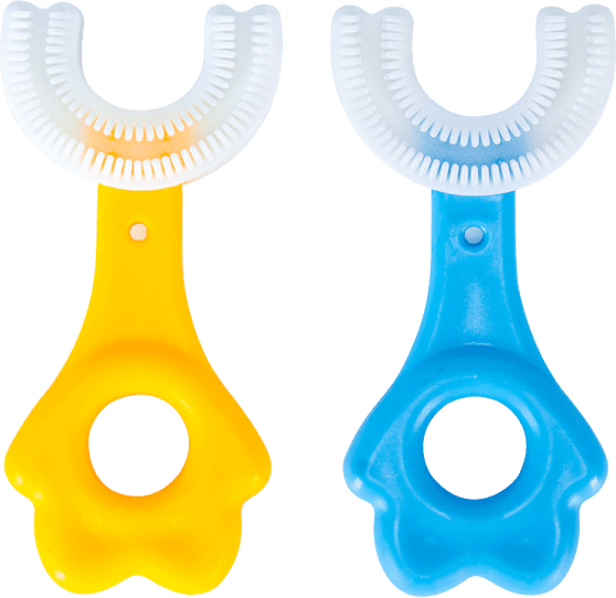 Bộ 2 bàn chải chữ U TPE Animo  (Xanh dương, vàng, M5872)