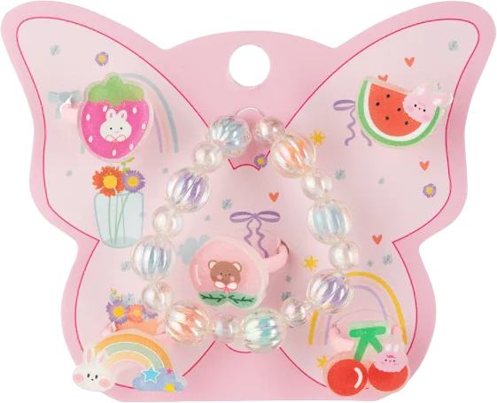 Set 6 món vòng tay và nhẫn Animo A2305_MN010 (Hồng)