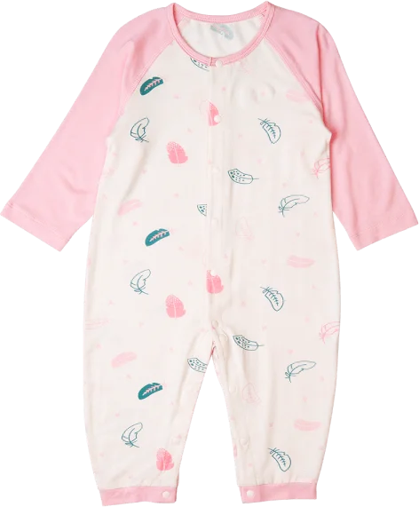 Bodysuit tính năng dài, vải modal BST Thiên Nga Animo BMC822085 (0-12M,Hồng)