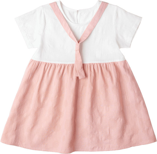 Đầm vải bé gái có nơ Animo TX1022024 (6M-3Y,Hồng)