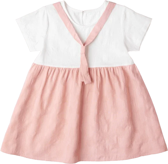 Đầm vải bé gái có nơ Animo TX1022024 (6M-3Y,Hồng)
