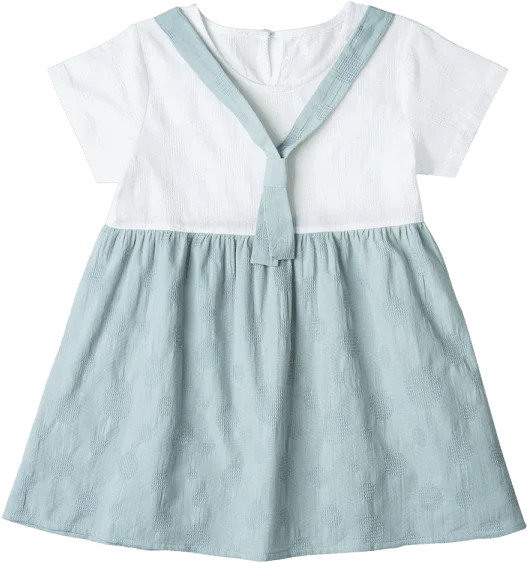 Đầm vải bé gái có nơ Animo TX1022025 (6M-3Y,Xanh)