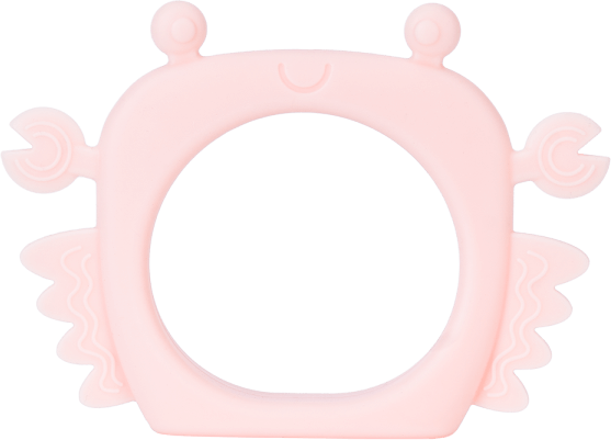 Gặm nướu silicone hình thú Animo (Hình cua) (Hồng)