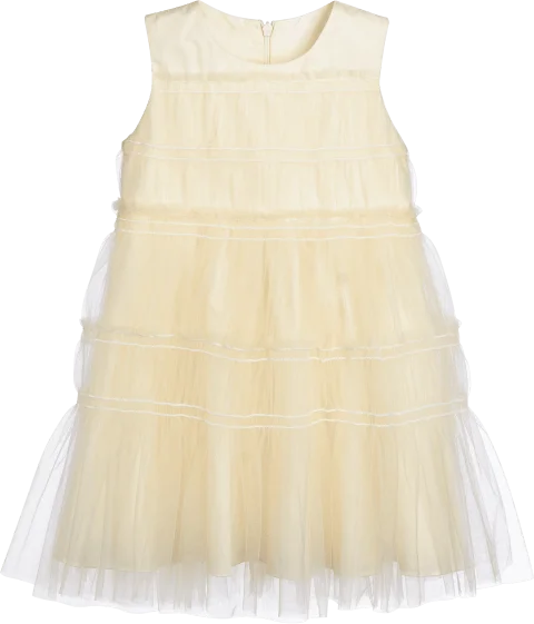 Đầm voan bé gái Animo TX1122057 (6M-6Y,Trắng)