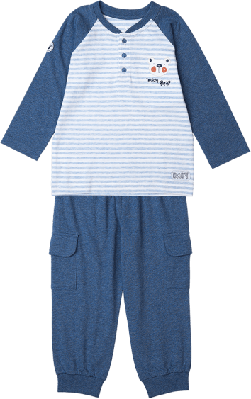 Bộ bé trai dài, bst Gấu mụp Animo HS1122065 (6M-5Y,Blue)