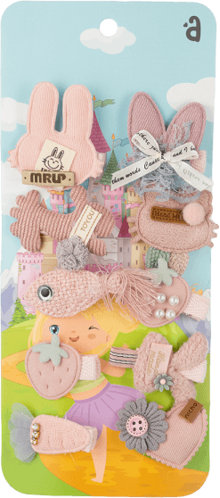 Set kẹp tóc 10 món Animo A2305_MN018 (Hồng)