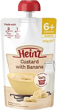 Hỗn hợp nghiền Custard Heinz - Chuối (120g)