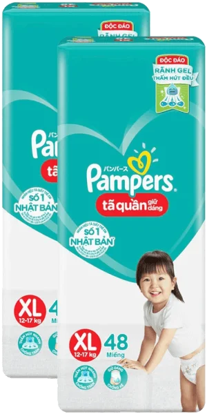 Combo 2 gói Bỉm tã quần Pampers giữ dáng size XL 48 miếng (12-17kg) (giao ngẫu nhiên)