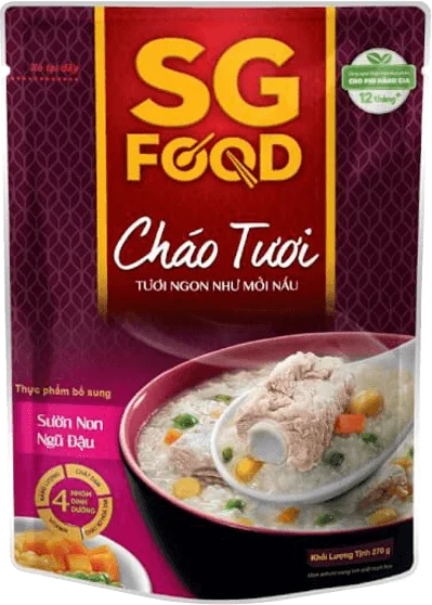 Cháo Sườn non, ngũ đậu, SG Food, 270g (Giao bao bì ngẫu nhiên)
