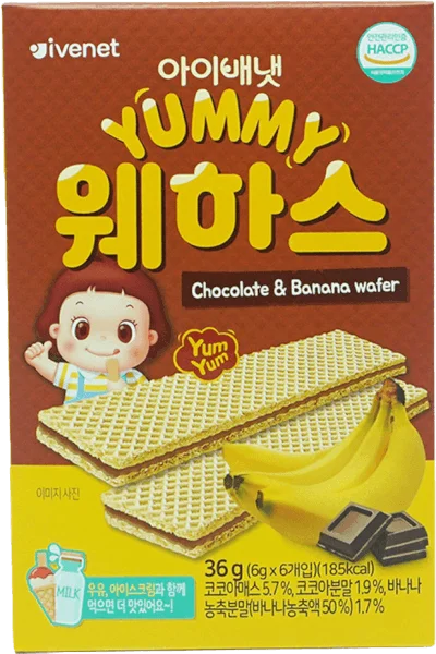 Bánh xốp thanh Ivenet vị sô cô la và chuối 36g