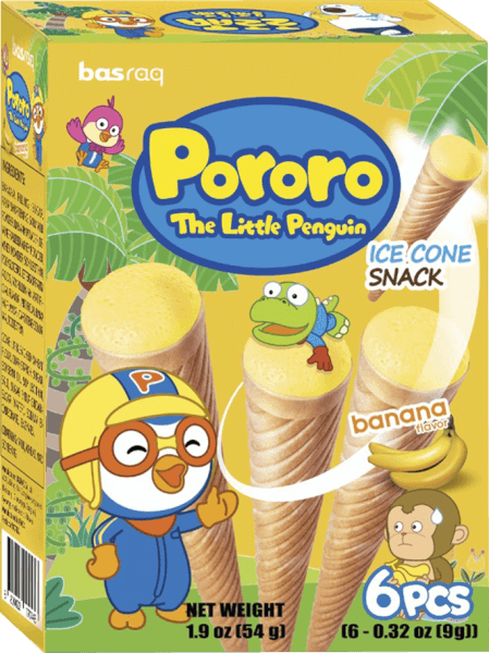 Bánh kem ốc quế Pororo vị chuối (54g)