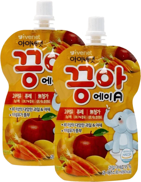 Combo 2 Nước ép trái cây Ivenet Puree A (táo, lê, xoài, cà rốt) 80ml