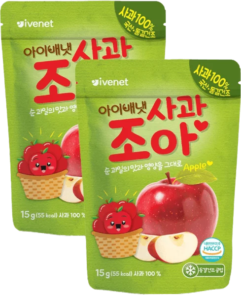 Combo 2 Táo sấy lạnh cho bé ăn dặm Ivenet 15g