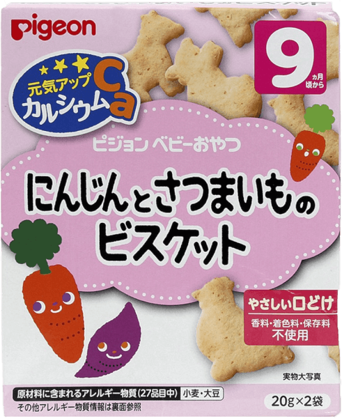 Bánh quy vị cà rốt và khoai lang Pigeon 40g