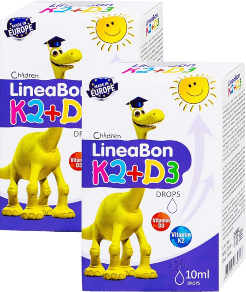 Combo 2 Vitamin D3 giúp tăng chiều cao cho bé Lineabon K2+D3