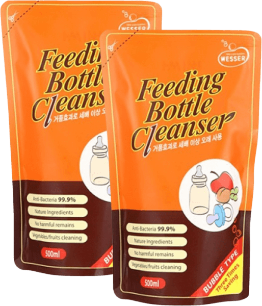 Combo 2 Nước rửa bình sữa Wesser túi bổ sung