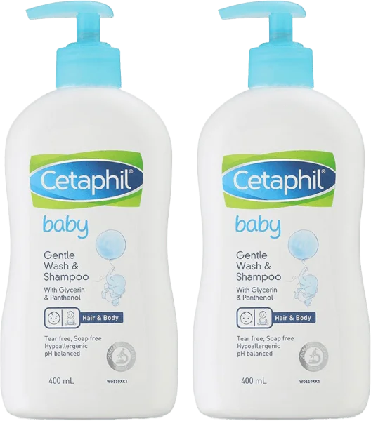 Combo 2 Sữa tắm gội cho trẻ em Cetaphil baby gentle 400ml