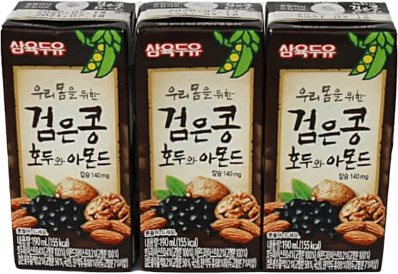 Sữa đậu đen, óc chó hạnh nhân 190ml (Lốc 3)