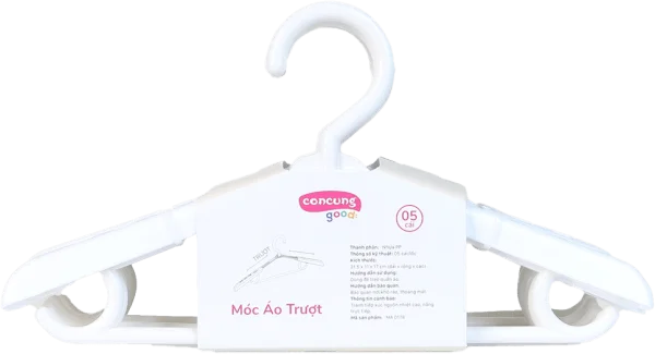 Móc áo trượt ConCung Good 178 - Màu trắng (5 cái/lốc)
