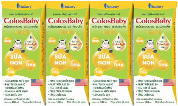 Sữa bột pha sẵn Colosbaby 180ml (lốc 4 hộp)