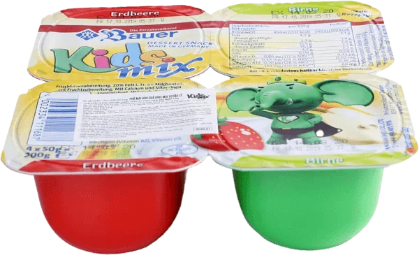 Phô mai hoa quả Kids Mix vị dâu lê 50g - Lốc 4