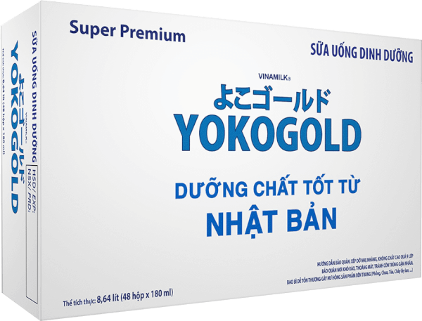 Thùng Sữa uống dinh dưỡng Vinamilk Yoko Gold 180ml (Lốc 4) - 12 lốc