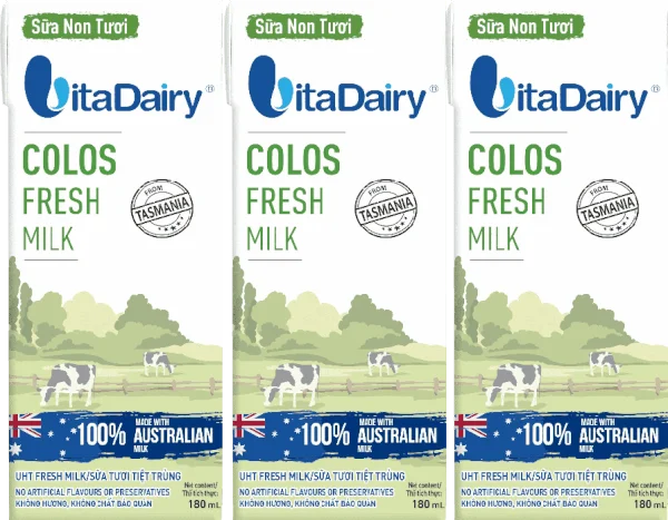 Sữa non tươi Vitadairy 180mL (lốc 3 hộp)