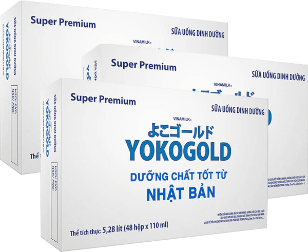 Combo 3 thùng sữa uống dinh dưỡng Vinamilk Yoko Gold 110ml (Lốc 4 hộp)