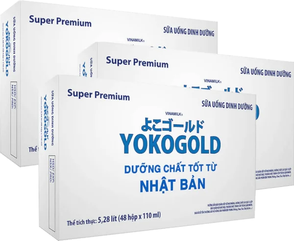Combo 3 thùng sữa uống dinh dưỡng Vinamilk Yoko Gold 110ml (Lốc 4 hộp)