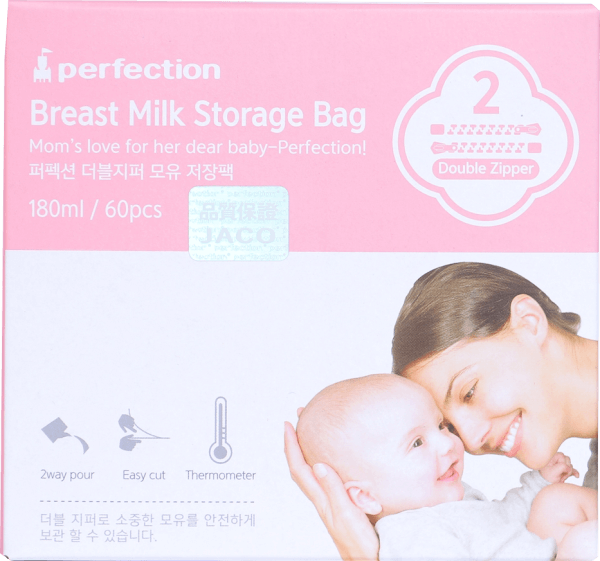 Túi trữ sữa cảm ứng nhiệt Perfection 180ml (60 túi/ hộp)
