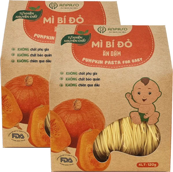 Combo 2 Mì bí đỏ ăn dặm cho bé Anpaso 120g