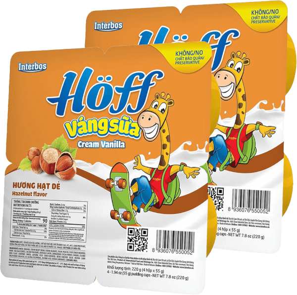 Combo 2 Váng sữa Hoff - Hạt dẻ (Lốc 4 hủ)
